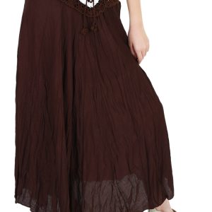 Bohemian Crochet Cotton Skirt Boho Hippy Hippie Gypsy Brown XS-XL sk168b1-6057
