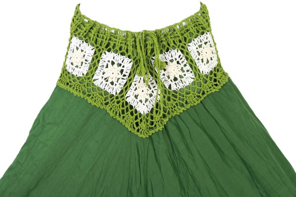 Bohemian Crochet Cotton Skirt Boho Hippy Hippie Gypsy Green XS-XL sk168t2-6074