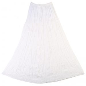 Big Bohemian Tier Long Cotton Skirt Boho Hippie White up to 40 inches sk167w1-0