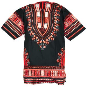 African Dashiki Mexican Poncho Hippie Tribal Ethic Boho Shirt Black ad14o-7591