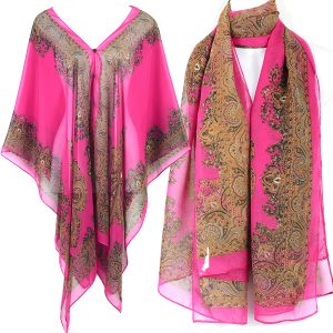 Charm Kaftan Caftan Tunic Dress Wing Blouses Scarf Beach Cover Up Pink ts32p1-0