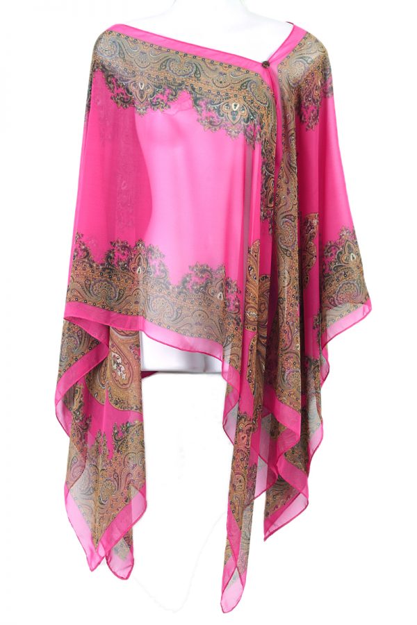 Charm Kaftan Caftan Tunic Dress Wing Blouses Scarf Beach Cover Up Pink ts32p1-7663