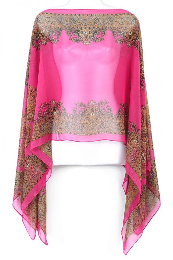 Charm Kaftan Caftan Tunic Dress Wing Blouses Scarf Beach Cover Up Pink ts32p1-7661