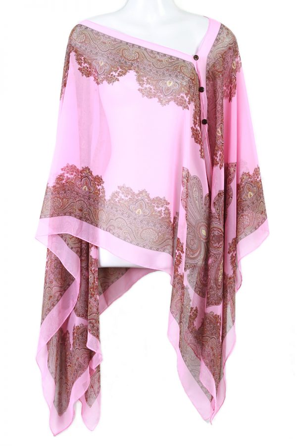 Charm Kaftan Caftan Tunic Dress Wing Blouses Scarf Beach Cover Up Pink ts32p2-7670