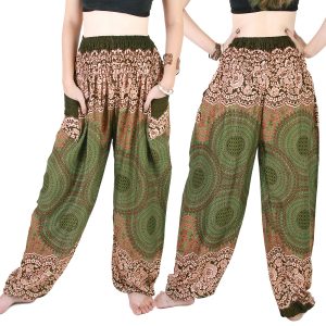 Harem Trousers - Aladdin Smock Pants Hippie Boho Jumpsuit Charm aj105t-0
