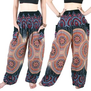 Harem Trousers - Aladdin Smock Pants Hippie Boho Jumpsuit Charm aj105d-0