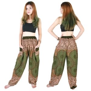 Harem Trousers - Aladdin Smock Pants Hippie Boho Jumpsuit Charm aj105t-8574