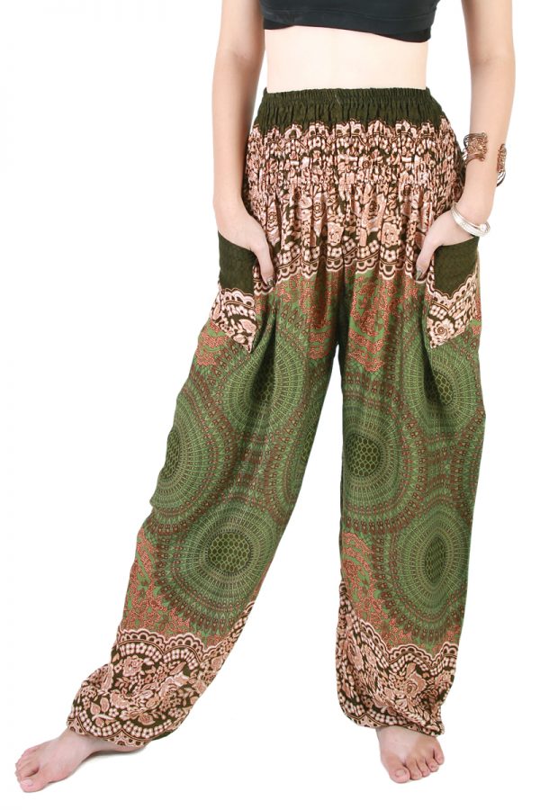 Harem Trousers - Aladdin Smock Pants Hippie Boho Jumpsuit Charm aj105t-8577