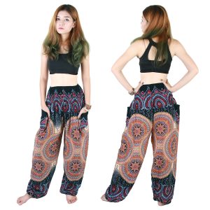 Harem Trousers - Aladdin Smock Pants Hippie Boho Jumpsuit Charm aj105d-8582