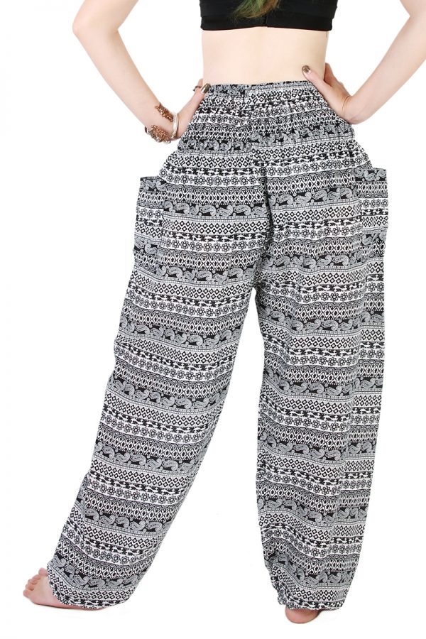 Harem Trousers - Aladdin Smock Pants Hippie Boho Jumpsuit Black aj113d-8642