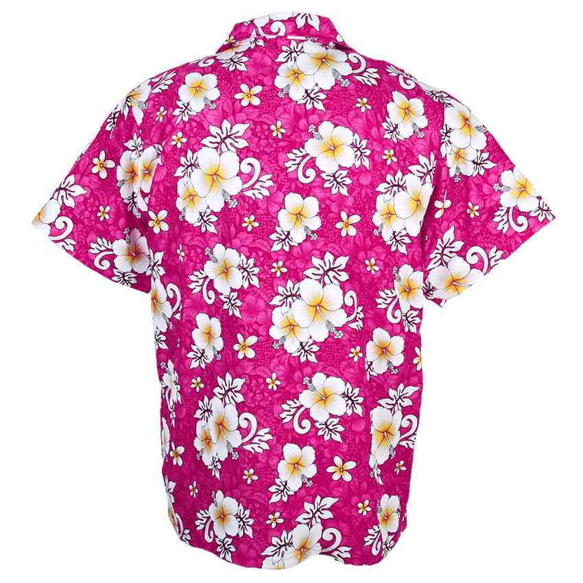 Hawaiian Shirt Aloha Hibiscus Chaba Leisure Beach Holiday Pink L hd265p ...