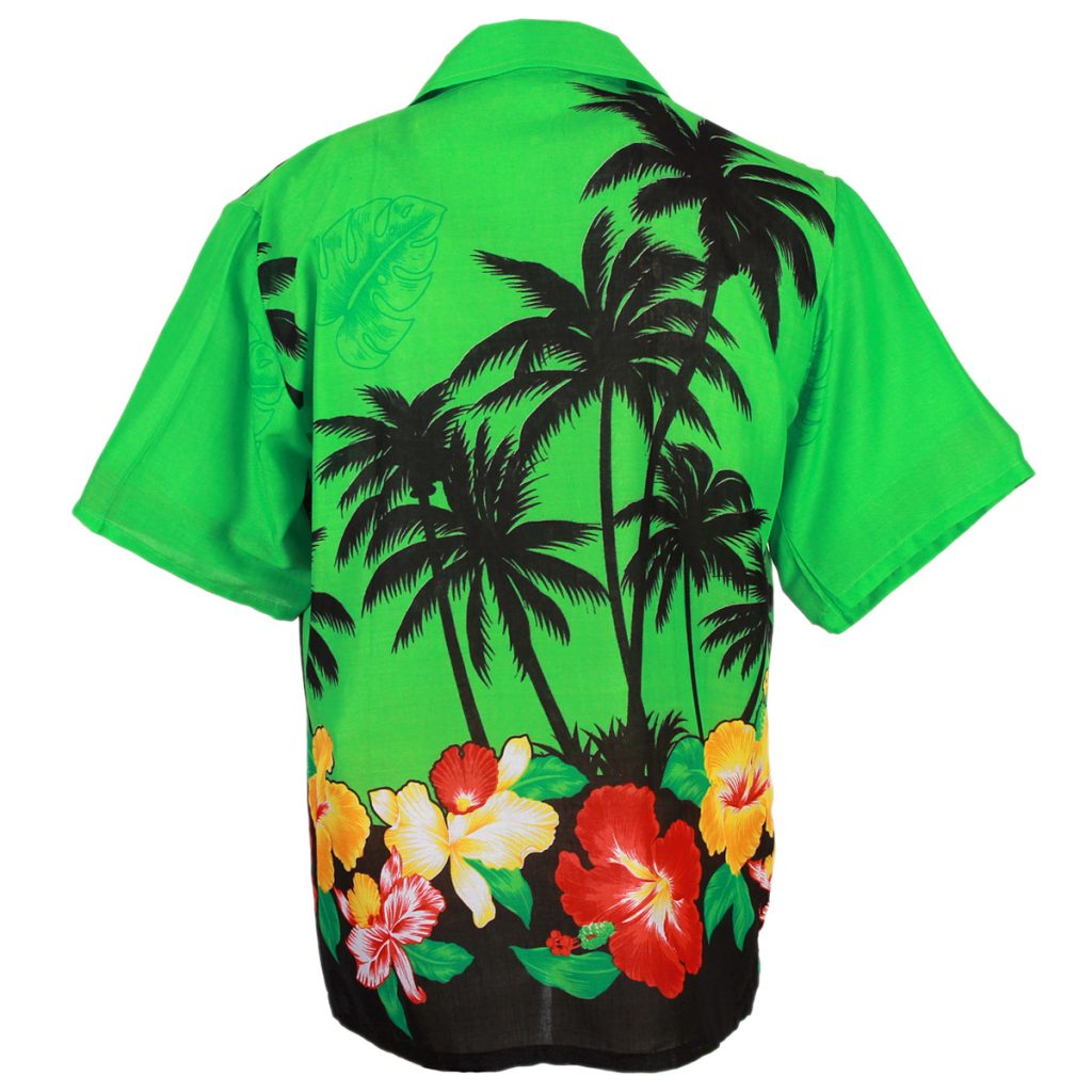 Hawaiian Shirt Aloha Coconut Big Flower Beach Holiday Green M hcn268t ...